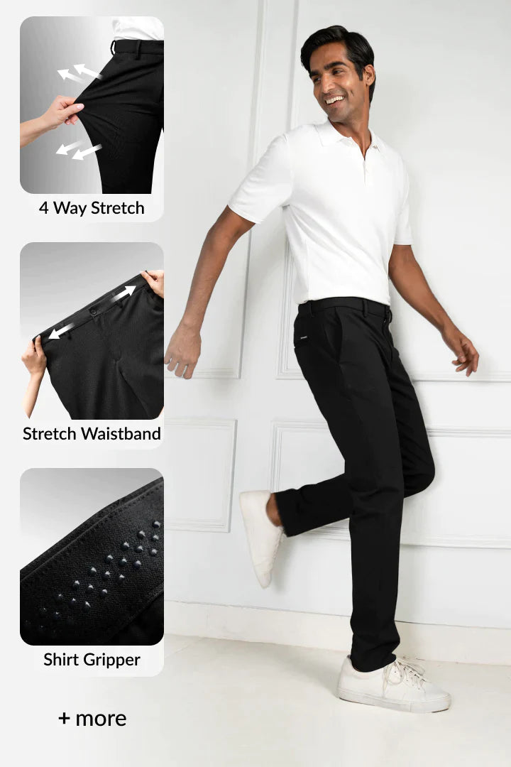 Buy Stretch Formal Pants Bundle Of 2 For Men Online In India